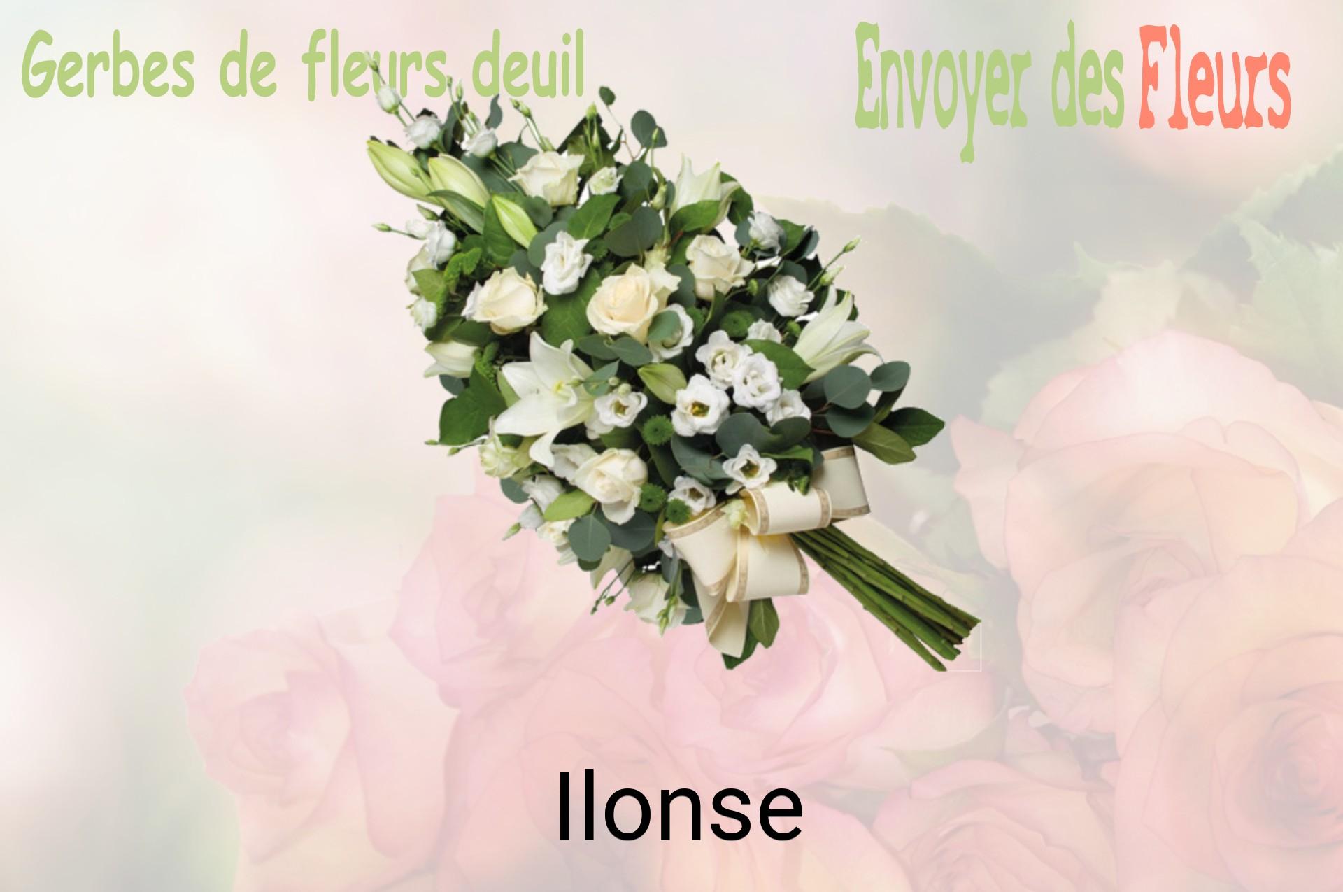 Gerbe de fleurs de deuil livrée à Ilonse